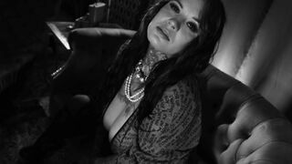 Sabien DeMonia Teasing in Black and White