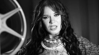 Sabien DeMonia Teasing in Black and White