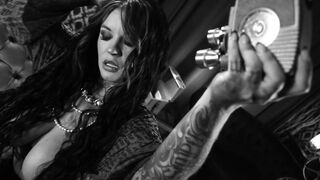 Sabien DeMonia Teasing in Black and White