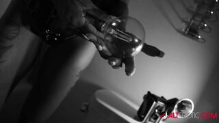 Leah Michelle in an Artistic Black and White Solo