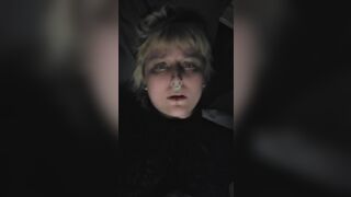 Pretty Goth Blonde Cumming