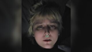 Pretty Goth Blonde Cumming