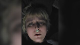 Pretty Goth Blonde Cumming