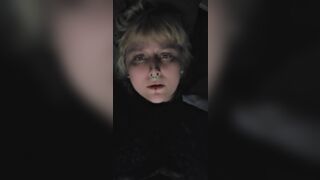 Pretty Goth Blonde Cumming
