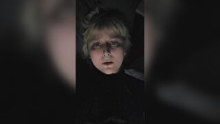 Pretty Goth Blonde Cumming
