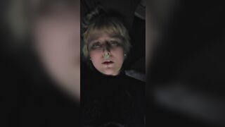 Pretty Goth Blonde Cumming