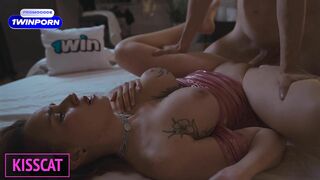Step Sister came to Step Brother's Room after Party to Share Bed and Hot Night Fuck