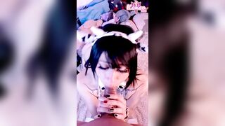 Vertical POV - Cute Cow Girl Riding a Huge Dick!!!!! Kakao Chan