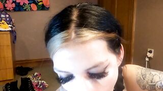 Best Blowjob EVER 7 Stunning Eyes Ponytails POV Swallow Cum