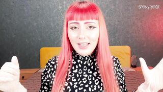 Goth Girl makes you Horny and Jerks you off in Gloves on only first Date!