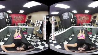 Tattooed Babe Katrina Jade and Ink Artist get it on at the Studio
