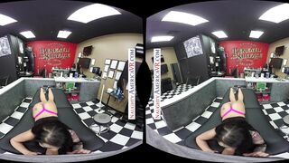 Tattooed Babe Katrina Jade and Ink Artist get it on at the Studio