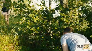OLD4K. Girl Scuttles old Guys Plans but does Outdoor Porn with him