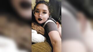 Chubby Goth PAWG Gets her Wet Pussy Fucked and Creampied