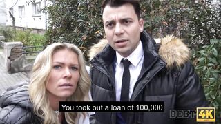 DEBT4k. Sex with Collector is the way Curvy Beauty Pays off her Rent