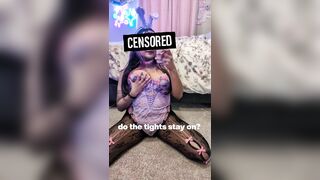 Chubby Goth Bunny Girl Shows off her Body