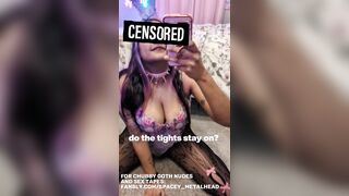Chubby Goth Bunny Girl Shows off her Body