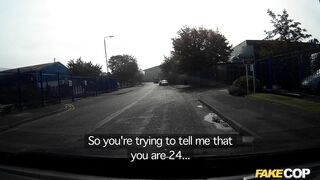 Uniformed Police Officer Fucks her over the Bonnet of his Police Car - Fake Cop