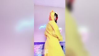 Cute Asian Fit Girl Gets Dripping Wet and Super Horny from being Naked under a Kigurumi Onesie