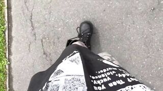Dirty Talking while Walking down Busy Road