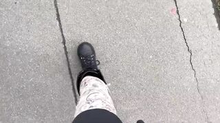 Dirty Talking while Walking down Busy Road