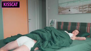 Morning Delight: Husband Wakes Wife with Tongue and Fills her up with Cum in Bed