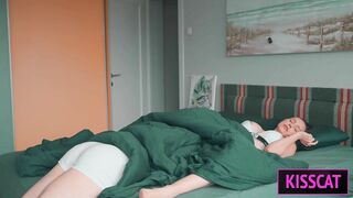 Morning Delight: Husband Wakes Wife with Tongue and Fills her up with Cum in Bed