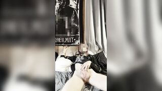 Goth Girl in Fishnets uses Twink Boyfriends Cock to please herself