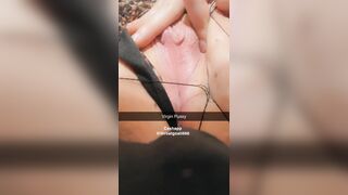 Cumming through my Fishnets Pink Tight Virgin Pussy