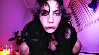 Goth Girlfriend came Riding a Big Dick to Warm Up, he got a Naughty Gift