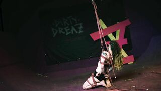 Skinny Goth Girl get Shibari Suspension - Bondage BDSM Private Sesion