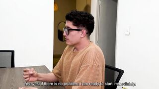 Fuck me and i'll Give you a Job!!! Curvy Latina Fucks her Candidate in an Interview - Daniela Andrea