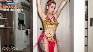 ARAB DANCER OILS HER ASS AND RIDES a COCK UNTIL HE MAKES IT COME - KATTY BLAKE