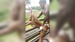 Kashofficials Gets Pounded outside by GucciThirdLeg Girthy BBC