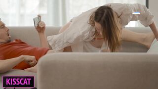 What if Step Mom Catches Step Son Jerking on Couch?! Joins for Mutual, Sucks, Hard Fucks with Facial