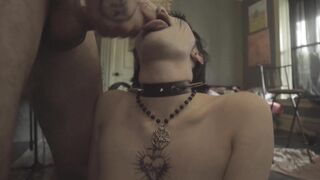 Hot Goth Girl Wanted a Facial so she Put a Cock in her Mouth