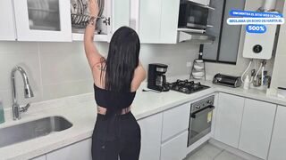 Horny Colombian Seduces the Plumber and Ends up Riding his Cock - ALEJANDRA PALACIOS