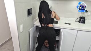 Horny Colombian Seduces the Plumber and Ends up Riding his Cock - ALEJANDRA PALACIOS