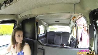 Jess West and Ava Austen Lesbian Sex in the Female Fake Taxi