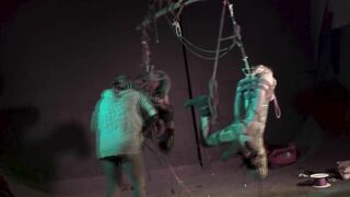 Shibari Hook Suspension - TATTOO Couple Bondage in the Air