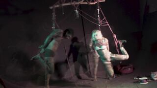 Shibari Hook Suspension - TATTOO Couple Bondage in the Air