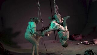 Shibari Hook Suspension - TATTOO Couple Bondage in the Air