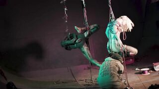 Shibari Hook Suspension - TATTOO Couple Bondage in the Air