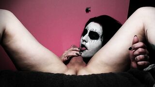 Black Metal Goth Deepthroats so Good that she Gets two Throatpies