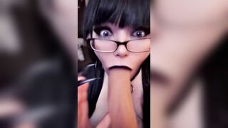 Self Degrading Goth GF Gets 4 Loads (Ectended Preview)