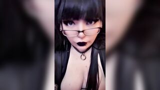 Self Degrading Goth GF Gets 4 Loads (Ectended Preview)