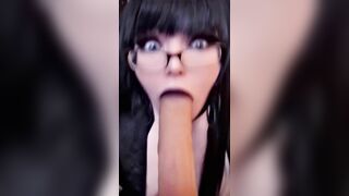 Self Degrading Goth GF Gets 4 Loads (Ectended Preview)