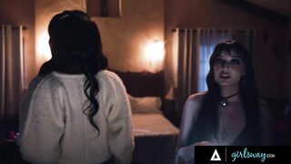 GIRLSWAY - Goth Girl Lana Smalls & BFF August Skye are RAW FINGERED by Wild Ghost MILF Penny Barber