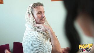 Fake Hostel - Dirty Yoga Teacher Creampies his Girlfriend in the other Room
