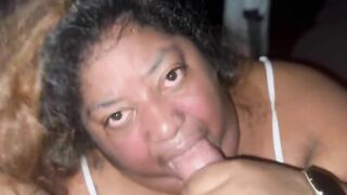Ebony SSBBW Swallows Cum and keeps Sucking (Cum Catcher’s) Car Throatpie